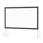 100 Inch Foldable Projector Screen Aluminum Housing With Wheels