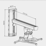 Wall Distance 375mm Projector Ceiling Mount Bracket 360 Adjustable