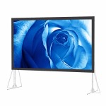 Front Rear 84 Inches Foldable Projector Screen 4:3 frame Matt White