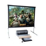 Front Rear 200 Inches Foldable Projector Screen frame Matt White