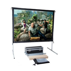 Front Rear 84 Inches Foldable Projector Screen 4:3 frame Matt White